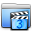 Aqua Smooth Folder Movies Icon 32x32 png